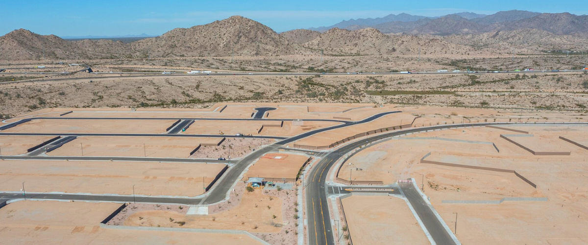 alta vida at westpark mountain views aerial shot